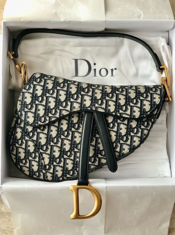 Christian Dior Saddle Bag with Brand Box