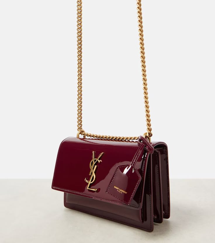 YSL Sunset Patent Leather Bag with Box
