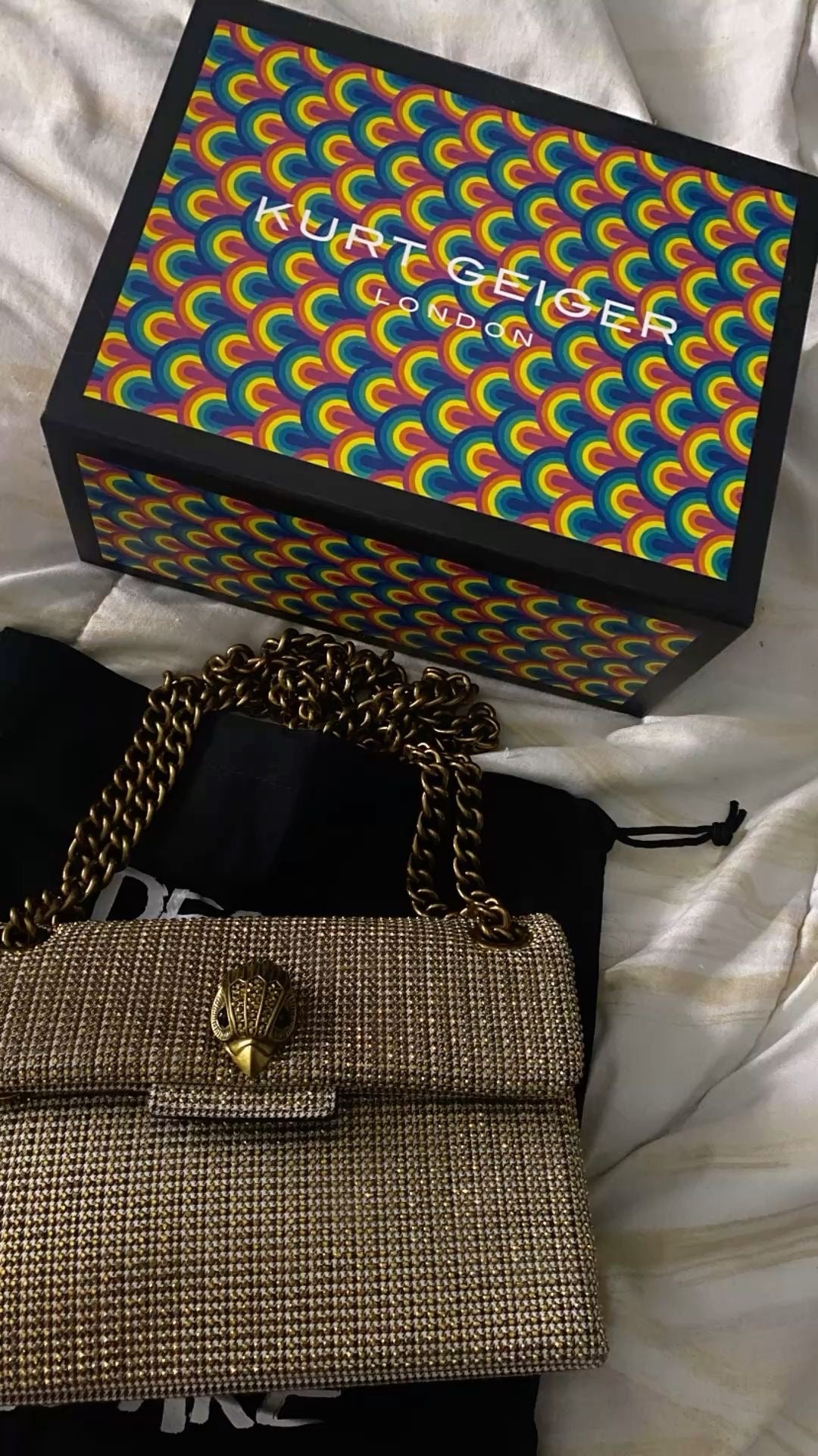 Kurt Geiger London crystal Kensington with brand box