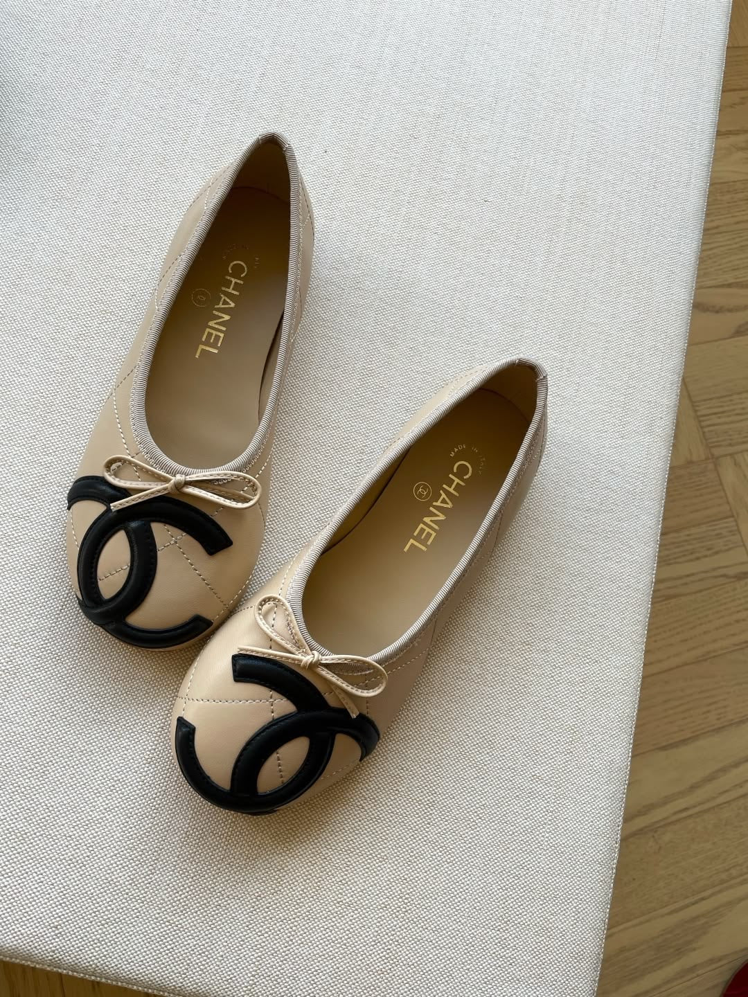 Chanel Cambo ballet flats with brand box