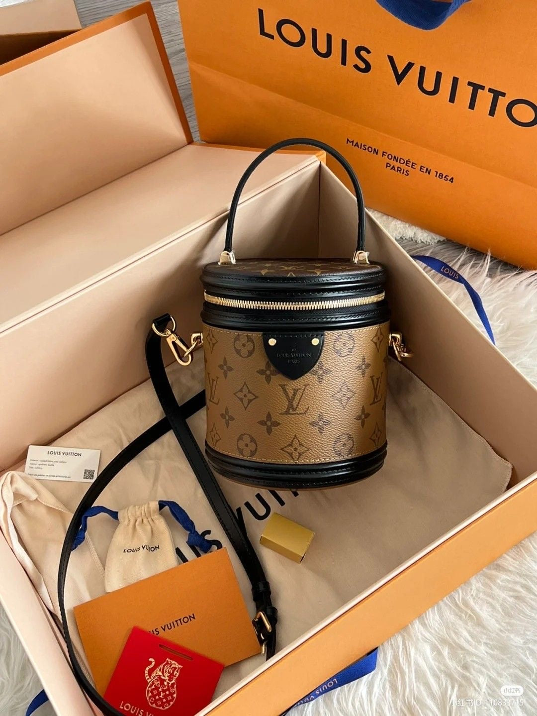 Lv Cannes Bag with brand box-genuine leather