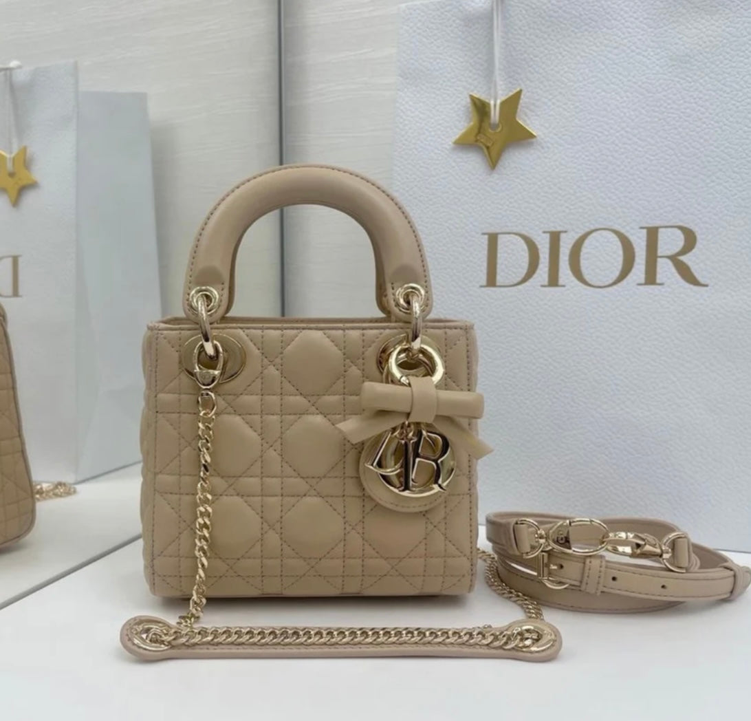 Christian Dior Lady Small Cannage -Genuine leather