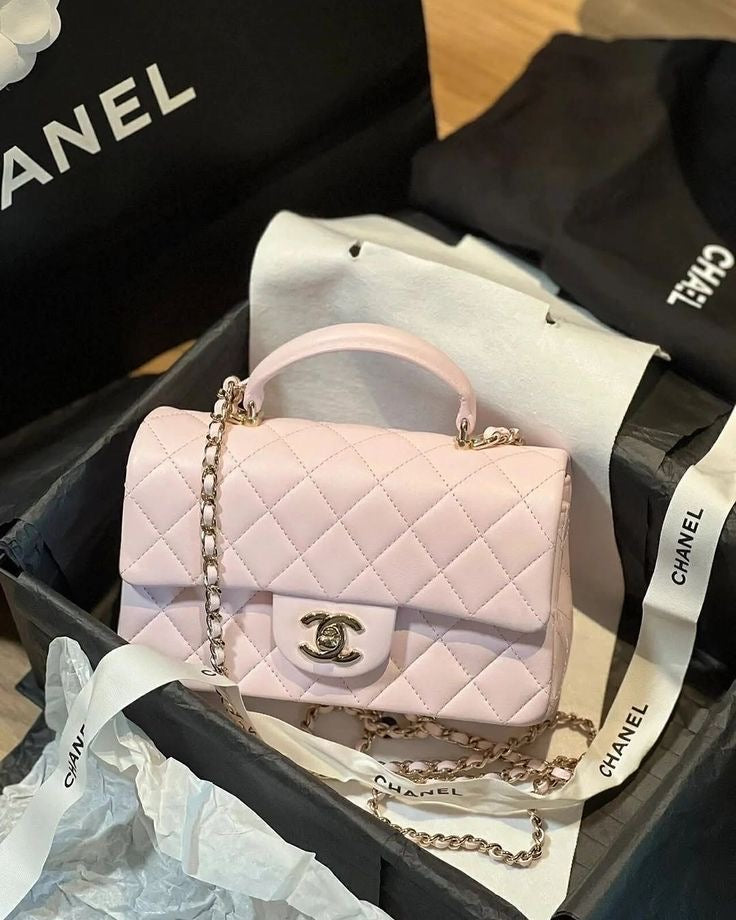 Chanel Small Classic Flap Top handle-genuine leather