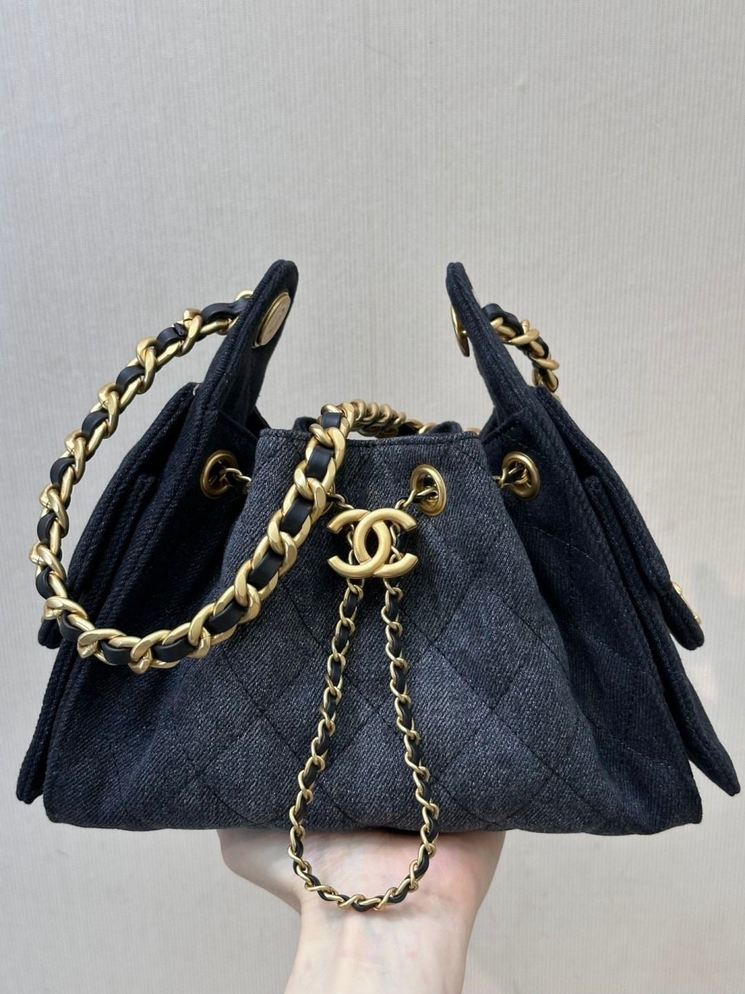 CHANEL Hobo Denim with Complete packaging