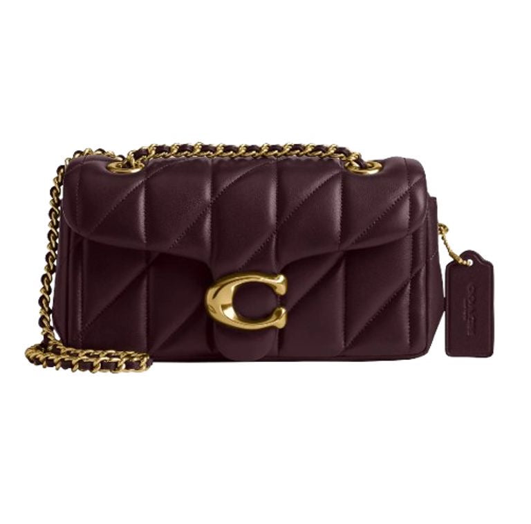 Coach Quilted Tabby 20 with brand box-burgundy
