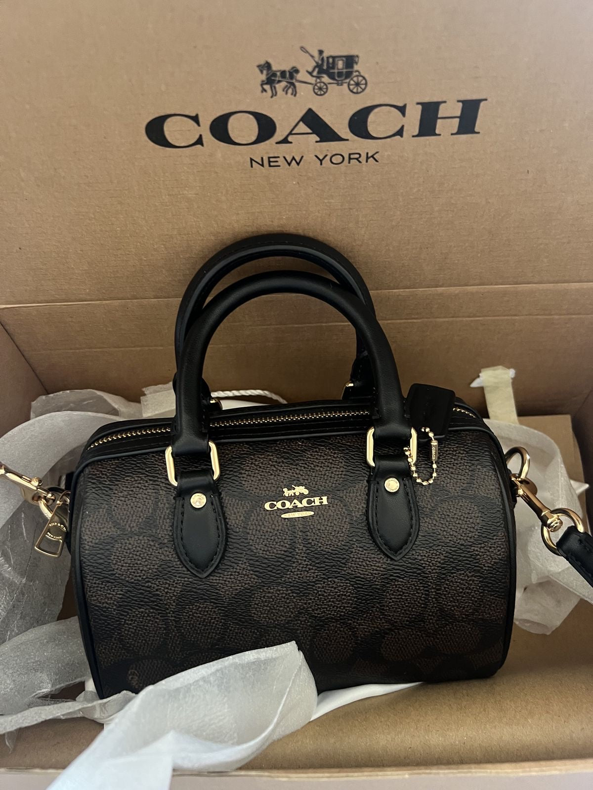 COACH Mini Rowan bag with Brand Box