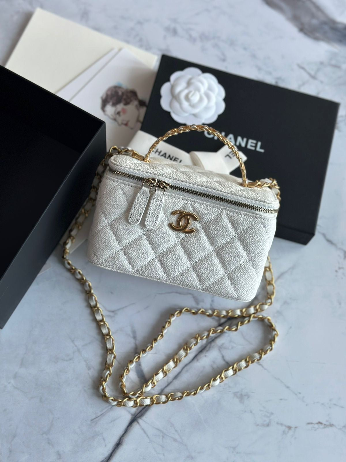 CHANEL Vanity bag with brand box