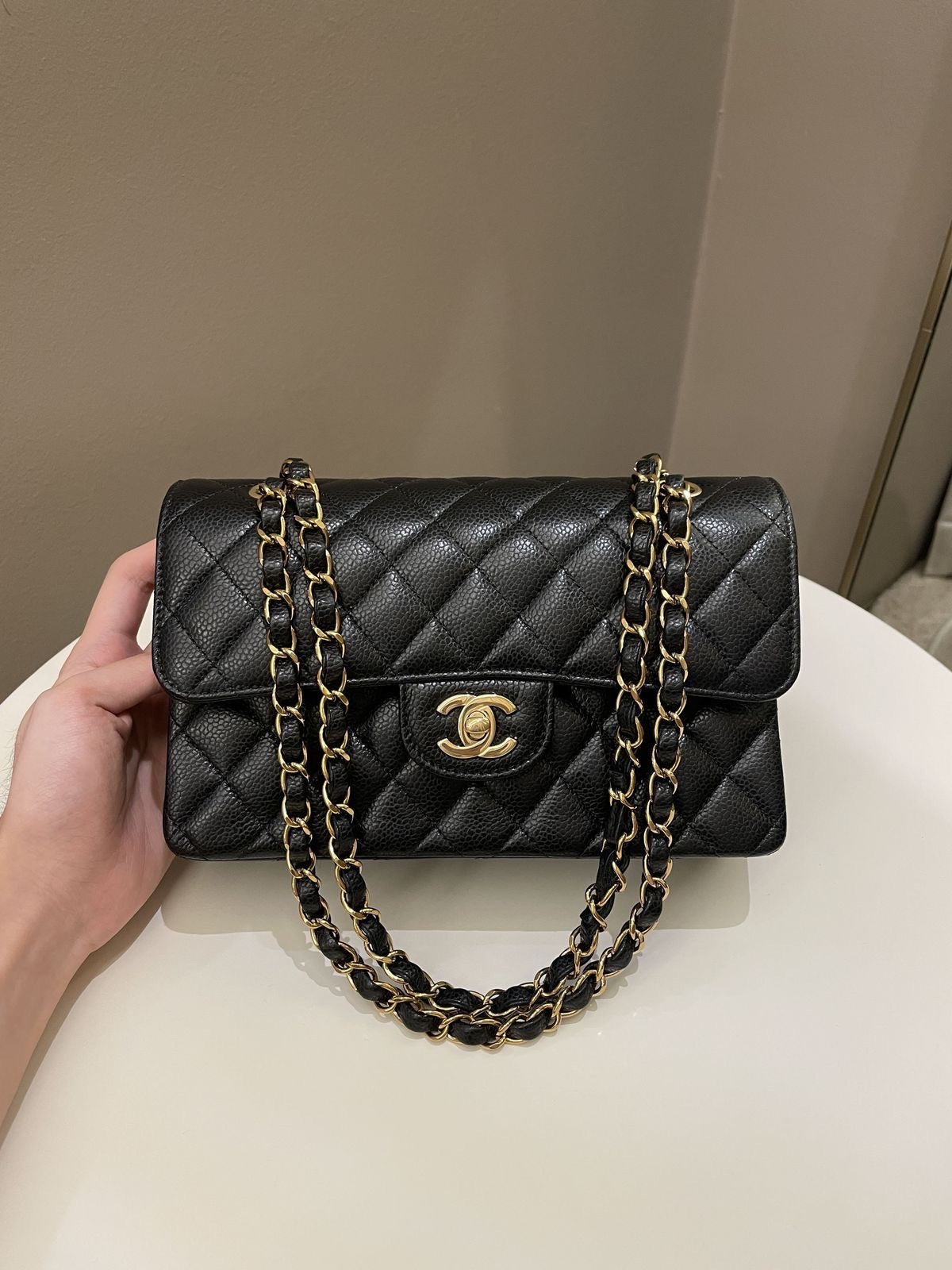 Chanel Classic flap -golden hardware with brand box