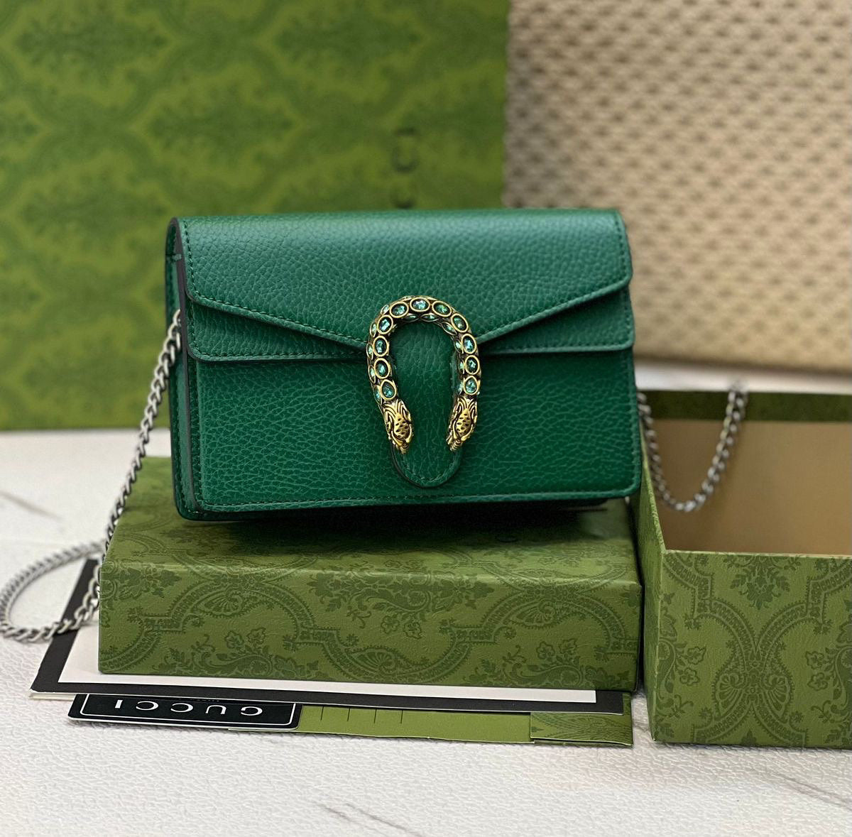 GUCCI Dionysus leather bag with brand box