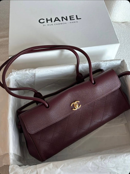 CHANEL Vintage Cerf Small Tote with Brand Box