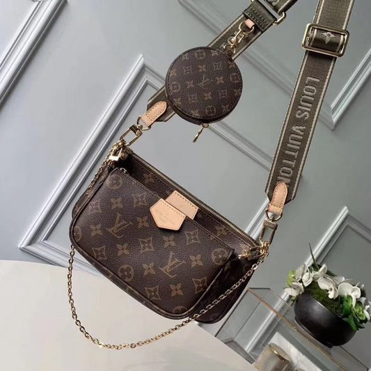 Imported LOUIS VUITTON Cross Body bag with Brand Box-Brown strap