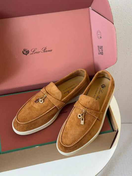 Loro piana summer charms loafers with brand box