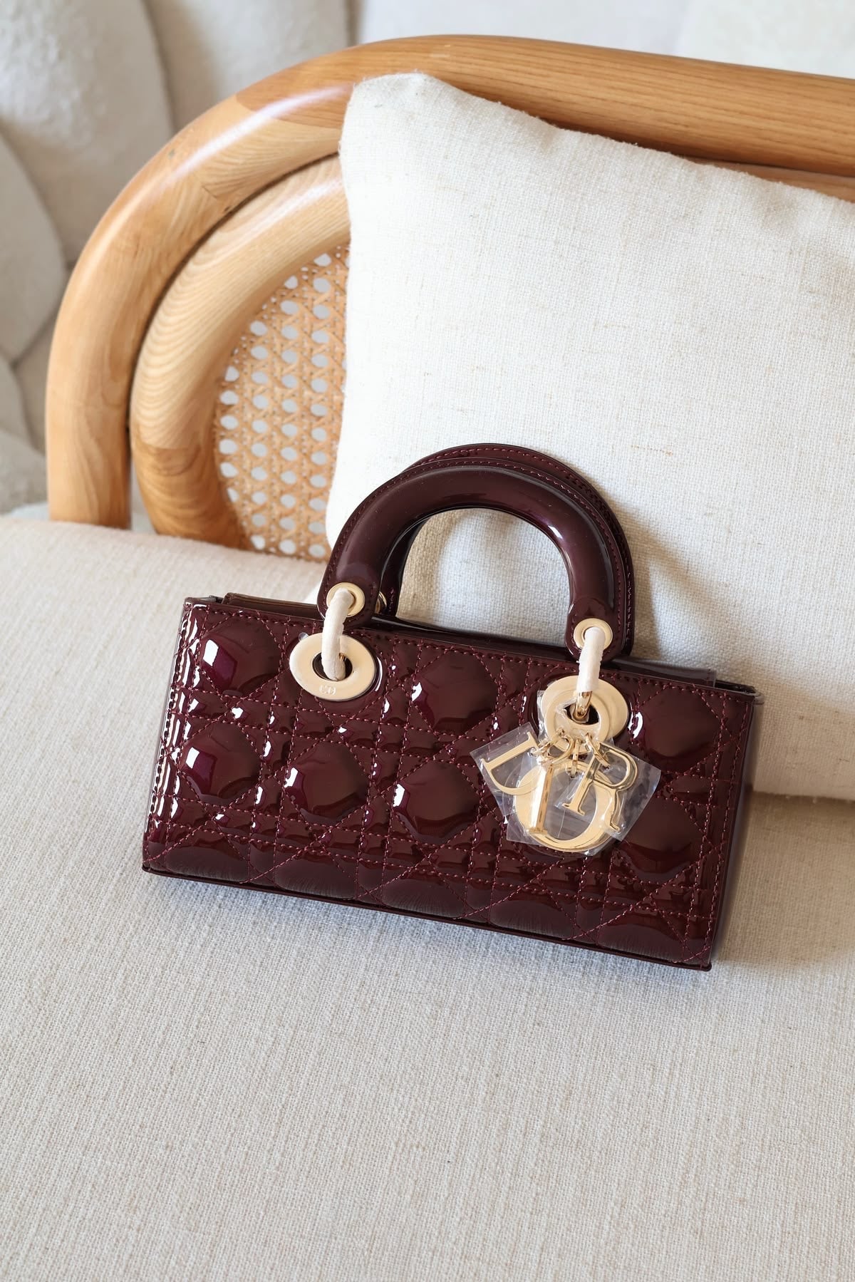 Christian Dior lady D-joy Patent leather with box