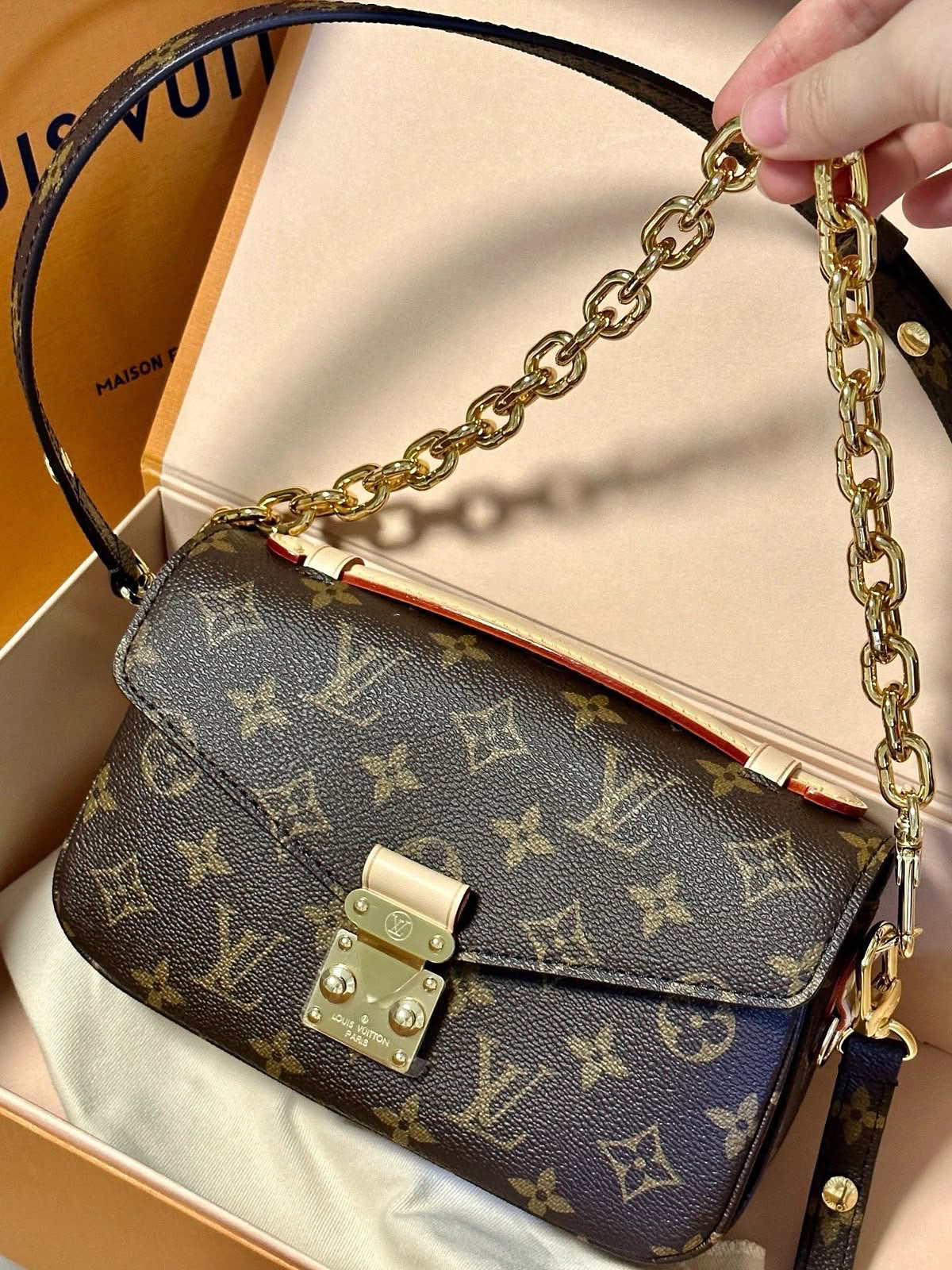 LV Pochette with Brand Box