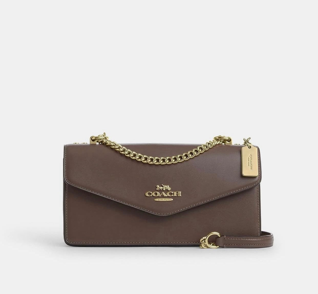Coach klare envelope crossbody with brand box