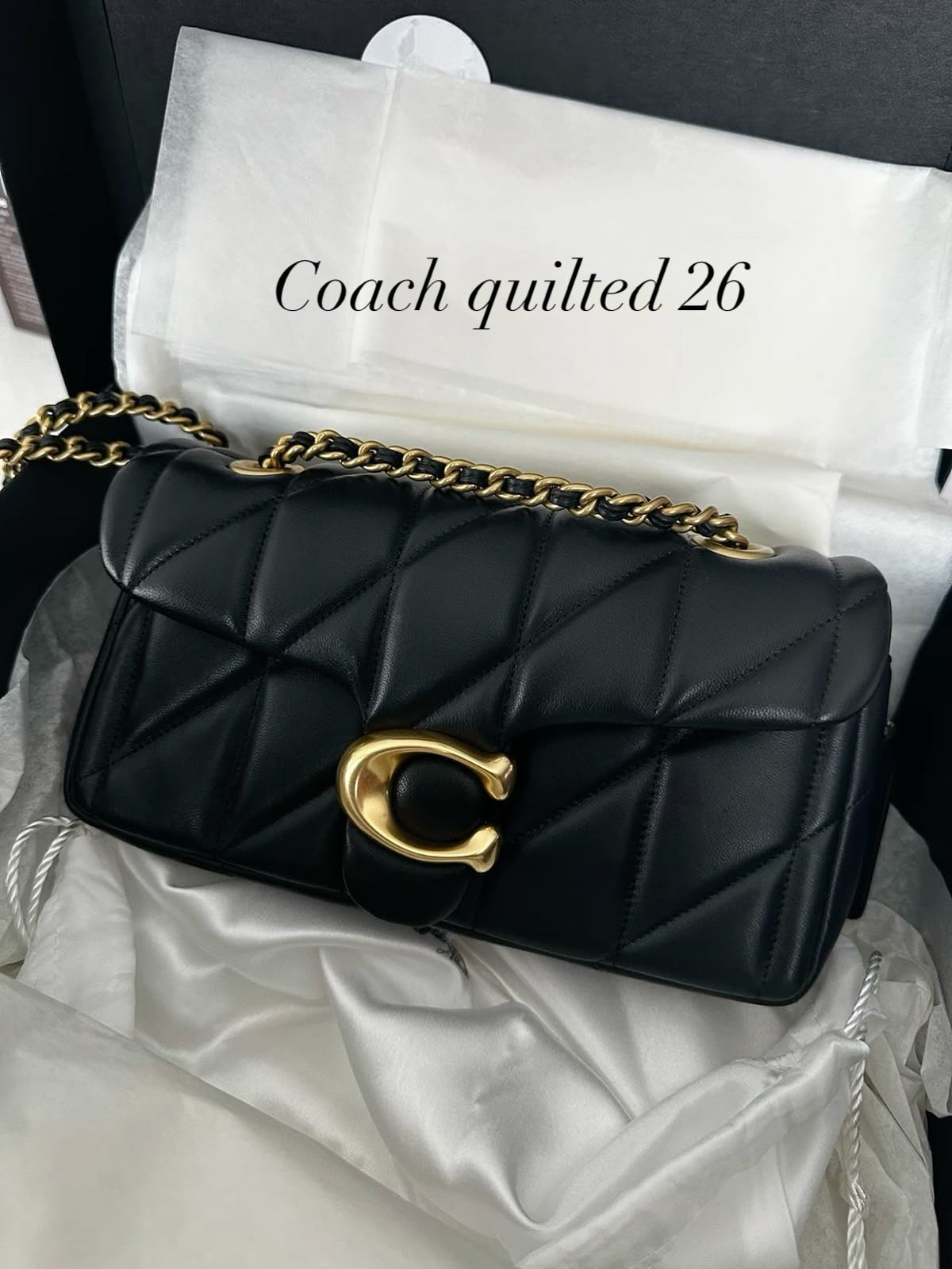 COACH Quilted 26 with brand Box