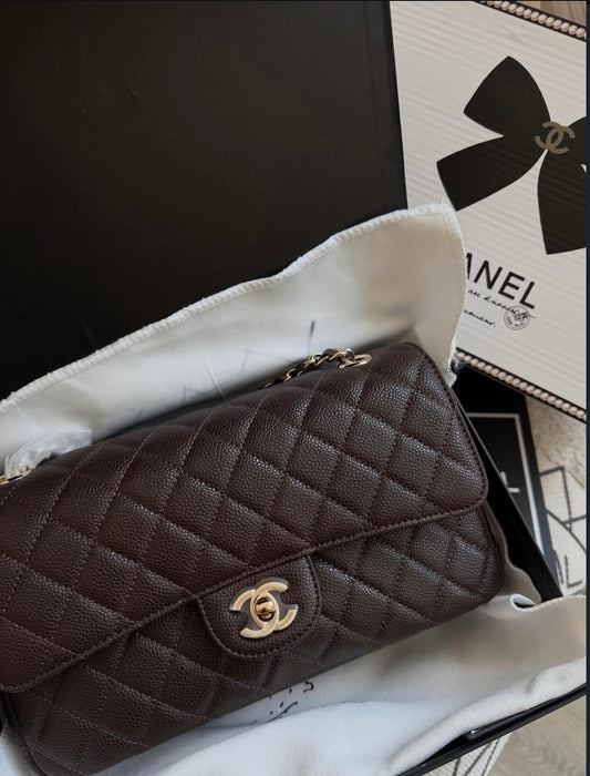 Chanel Classic Flap with Brand box-genuine Caviar leather