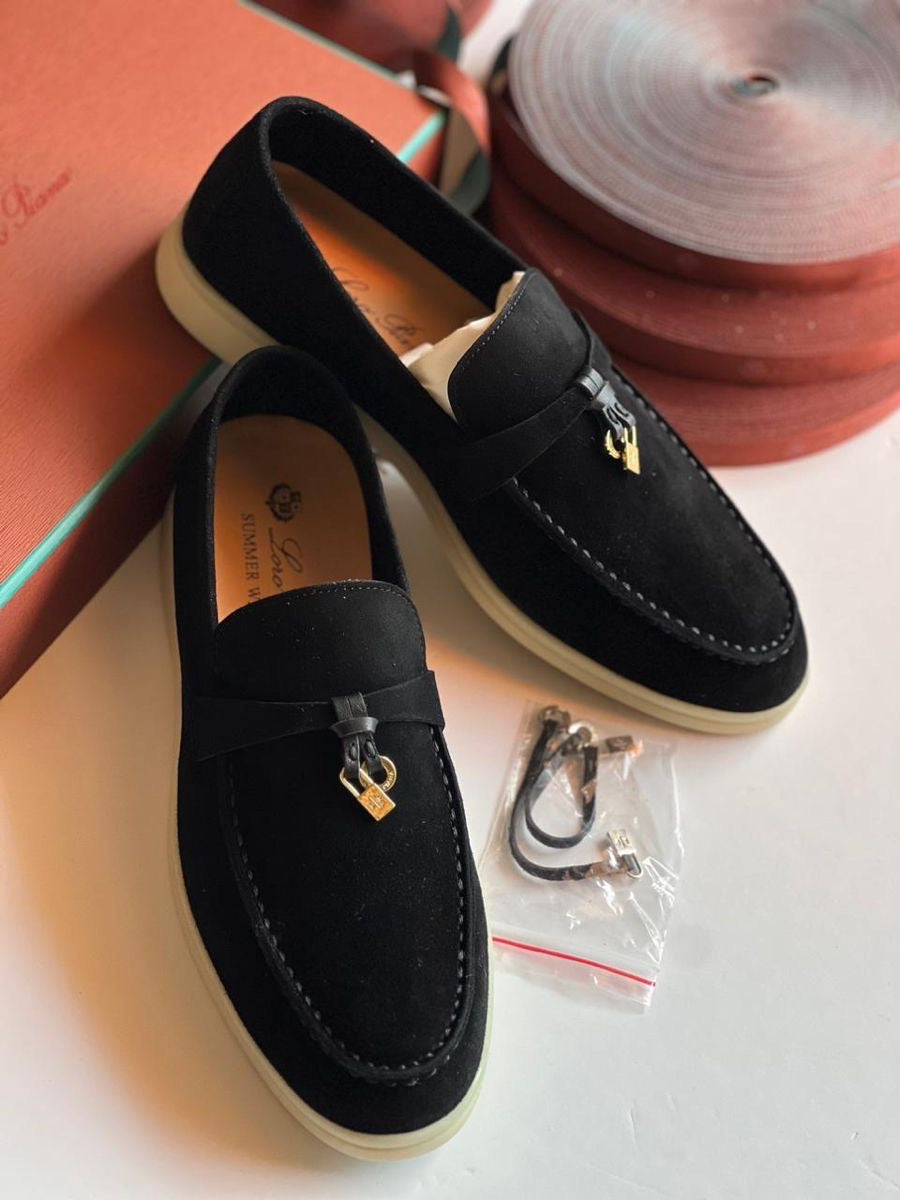 Loro piana summer charms loafers with brand box
