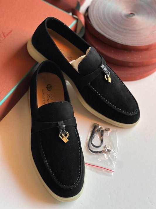 Loro piana summer charms loafers with brand box