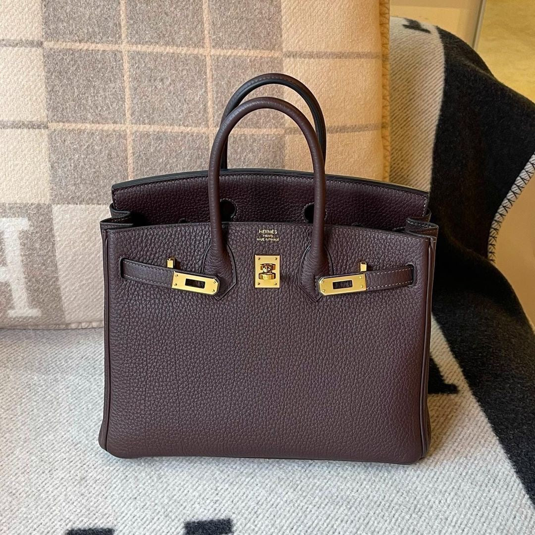 HERMES Birkin 25 -Genuine Leather with premium packaging