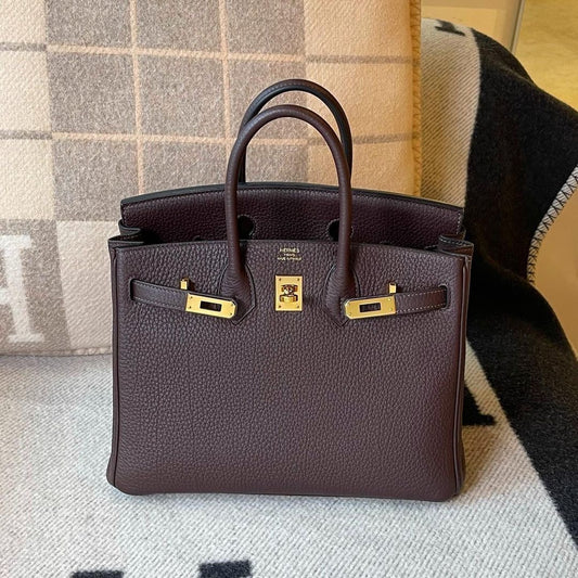 HERMES Birkin 25 -Genuine Leather with premium packaging