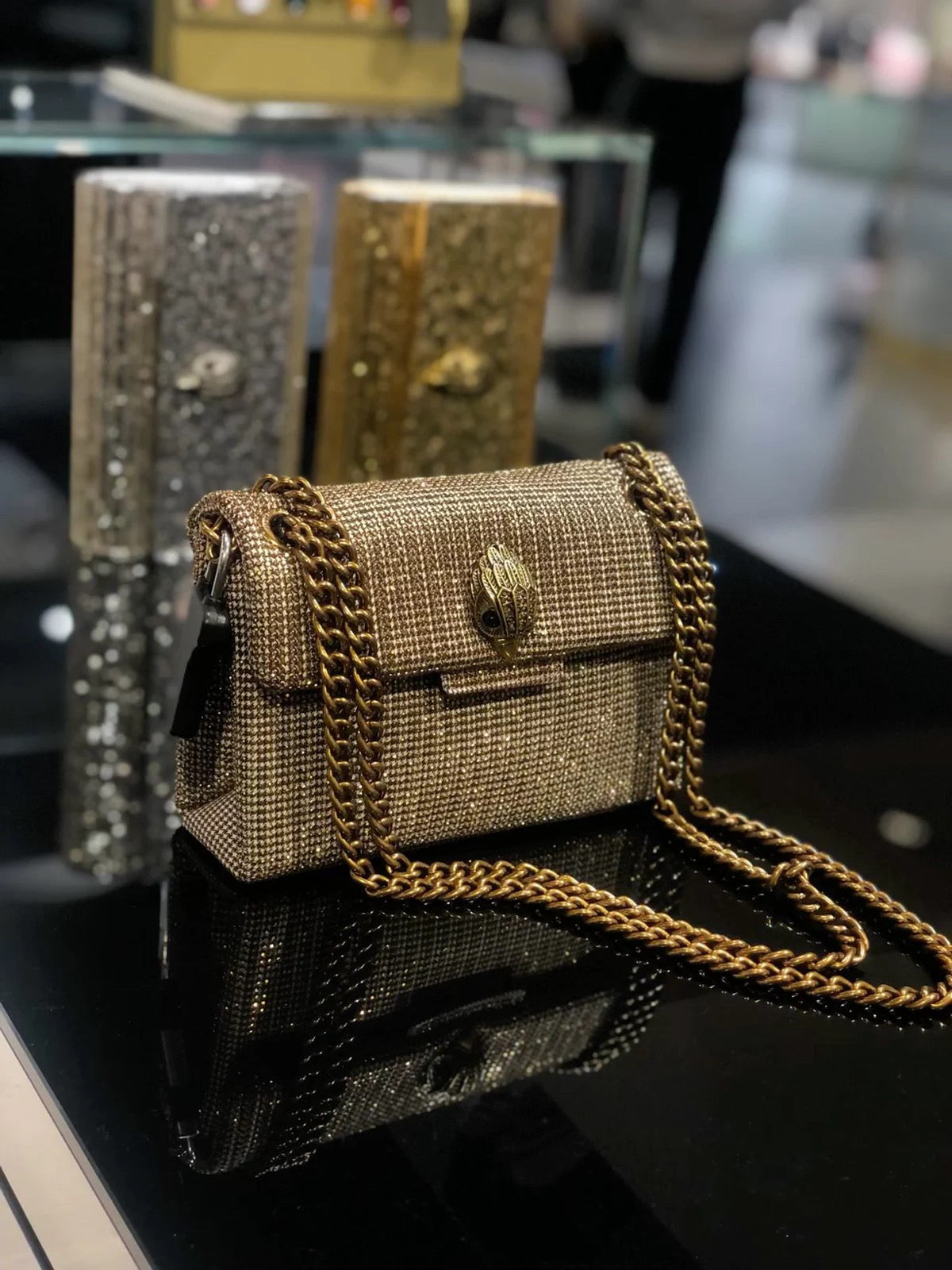 Kurt Geiger London crystal Kensington with brand box