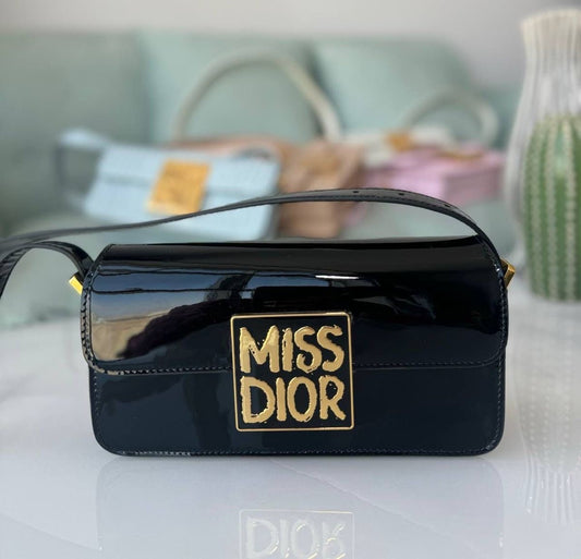 MISS DIOR Flap Patent Bag