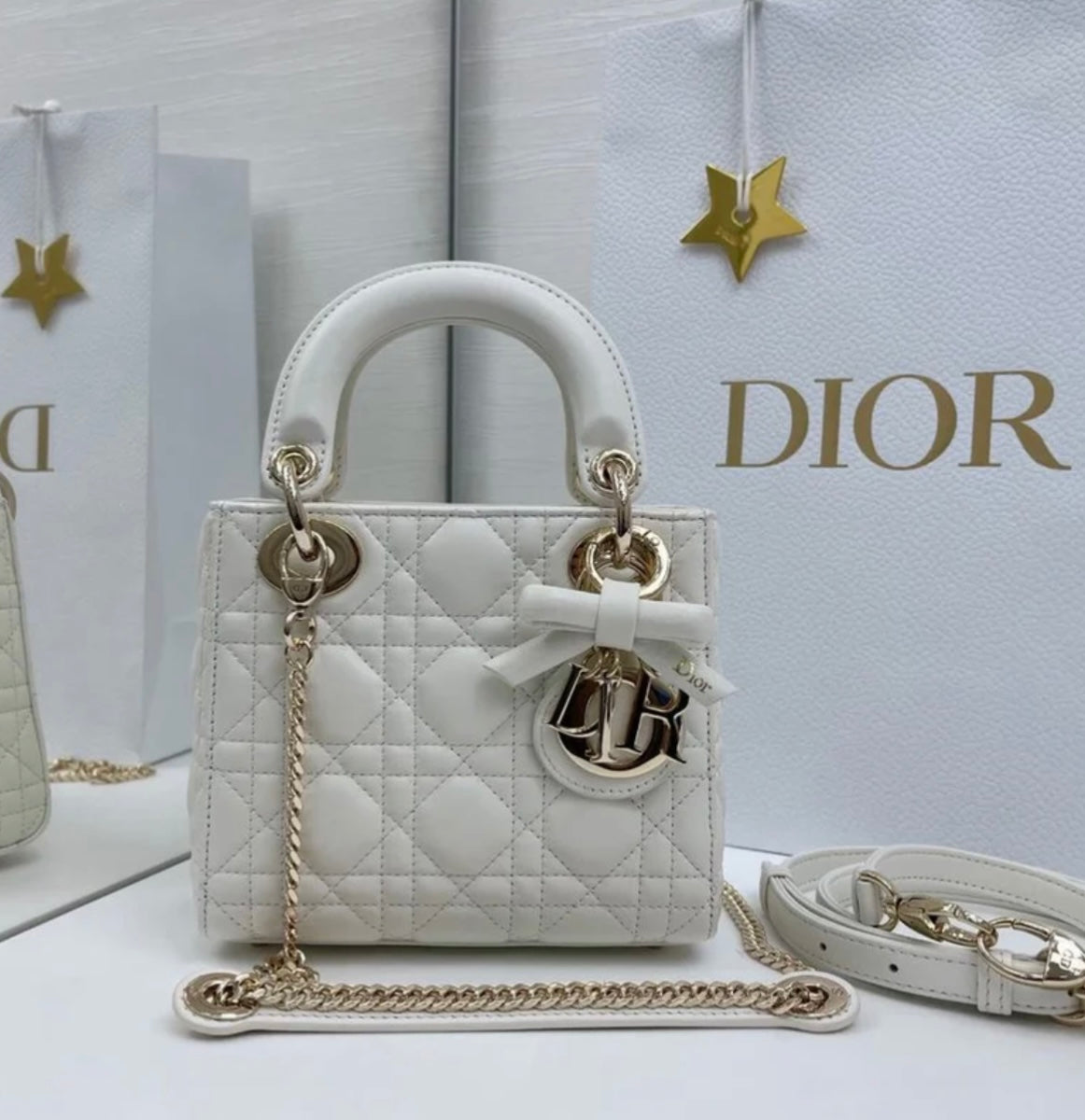 Christian Dior Lady Small Cannage -Genuine leather