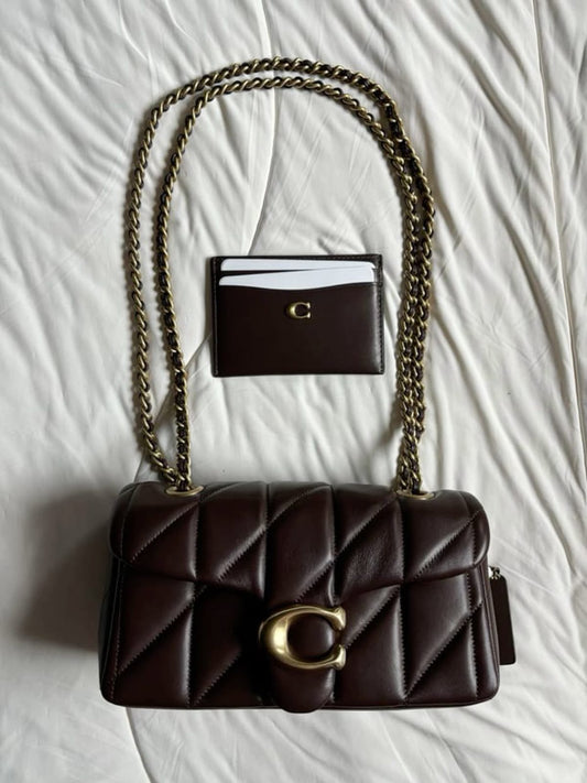 COACH quilted 20 with brand box
