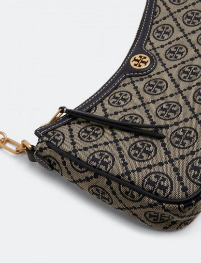 Tory Burch T Monogram Jacquard Logo Shoulder Bag with brand box