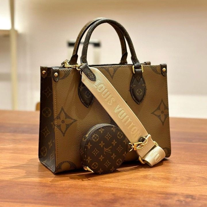 Lv on the Go PM bag with brand box-genuine leather