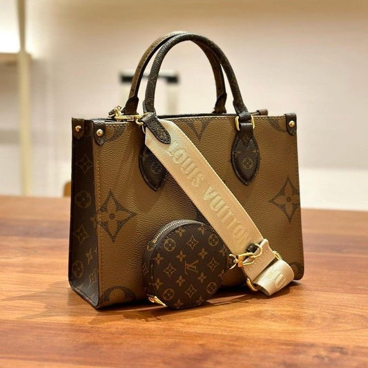 Lv on the Go PM bag with brand box-genuine leather