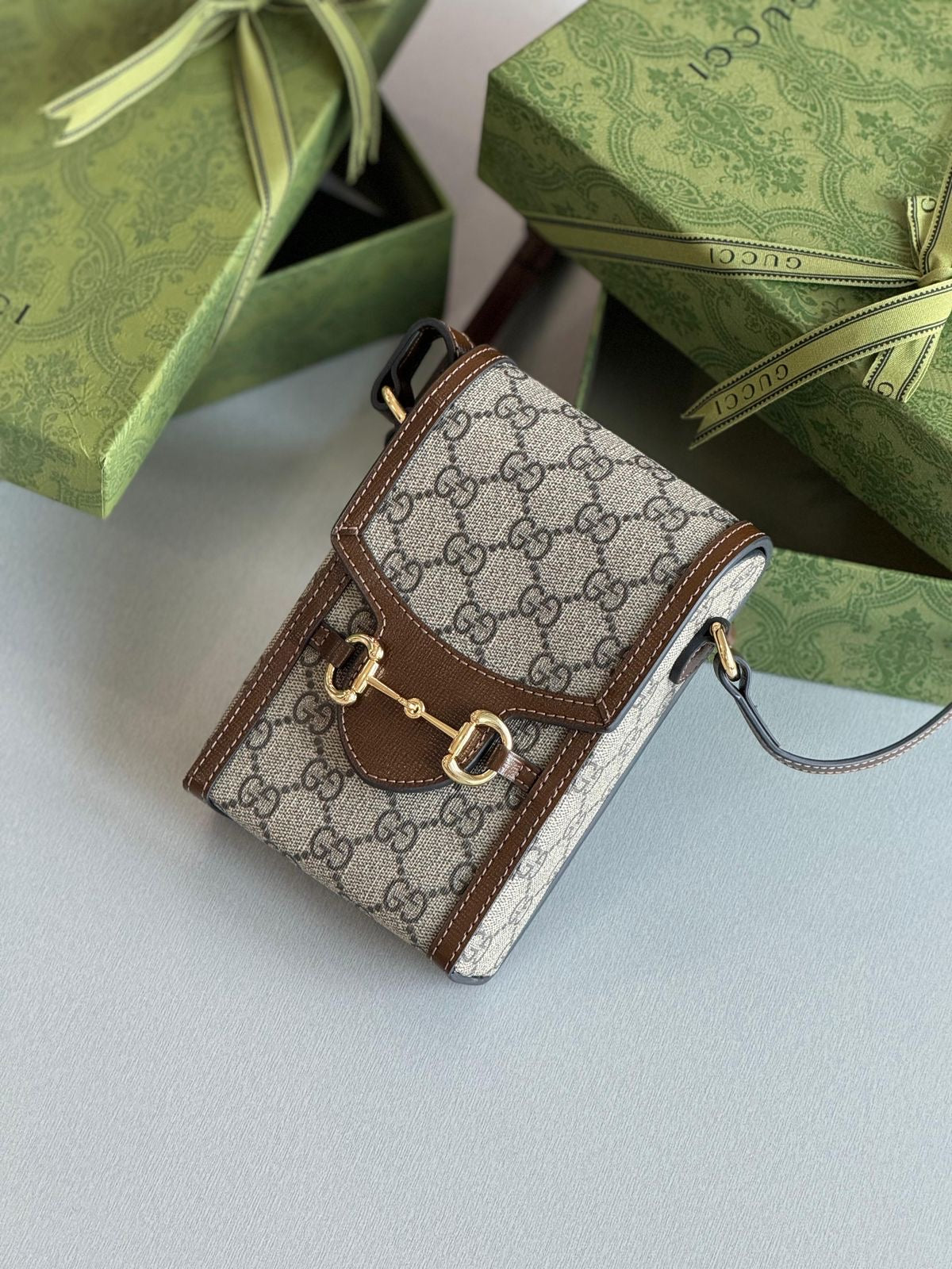 Gucci Horsebit mini crossbody bag-genuine leather