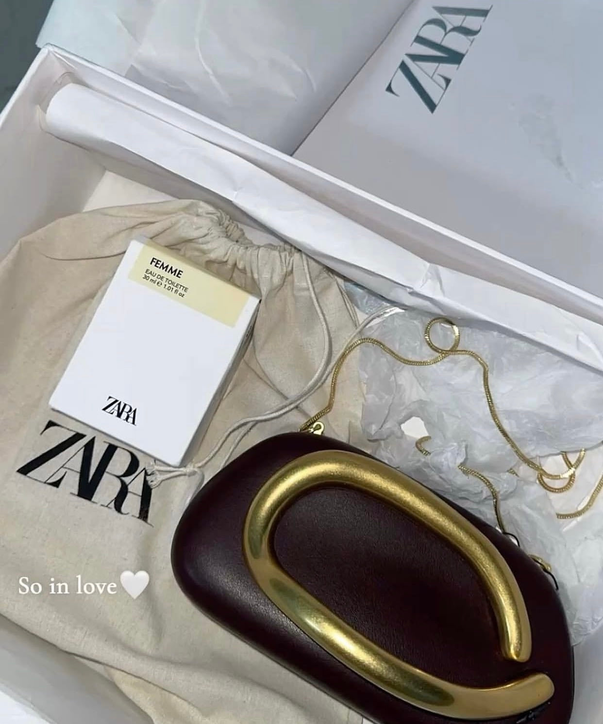 Zara Bolsa Clutch with Brand box