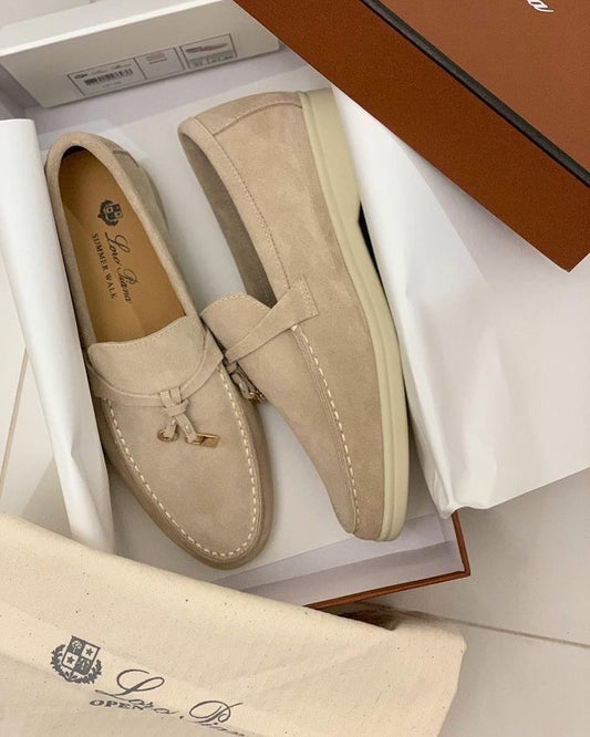 Loro Piana summer charms loafers with brand box