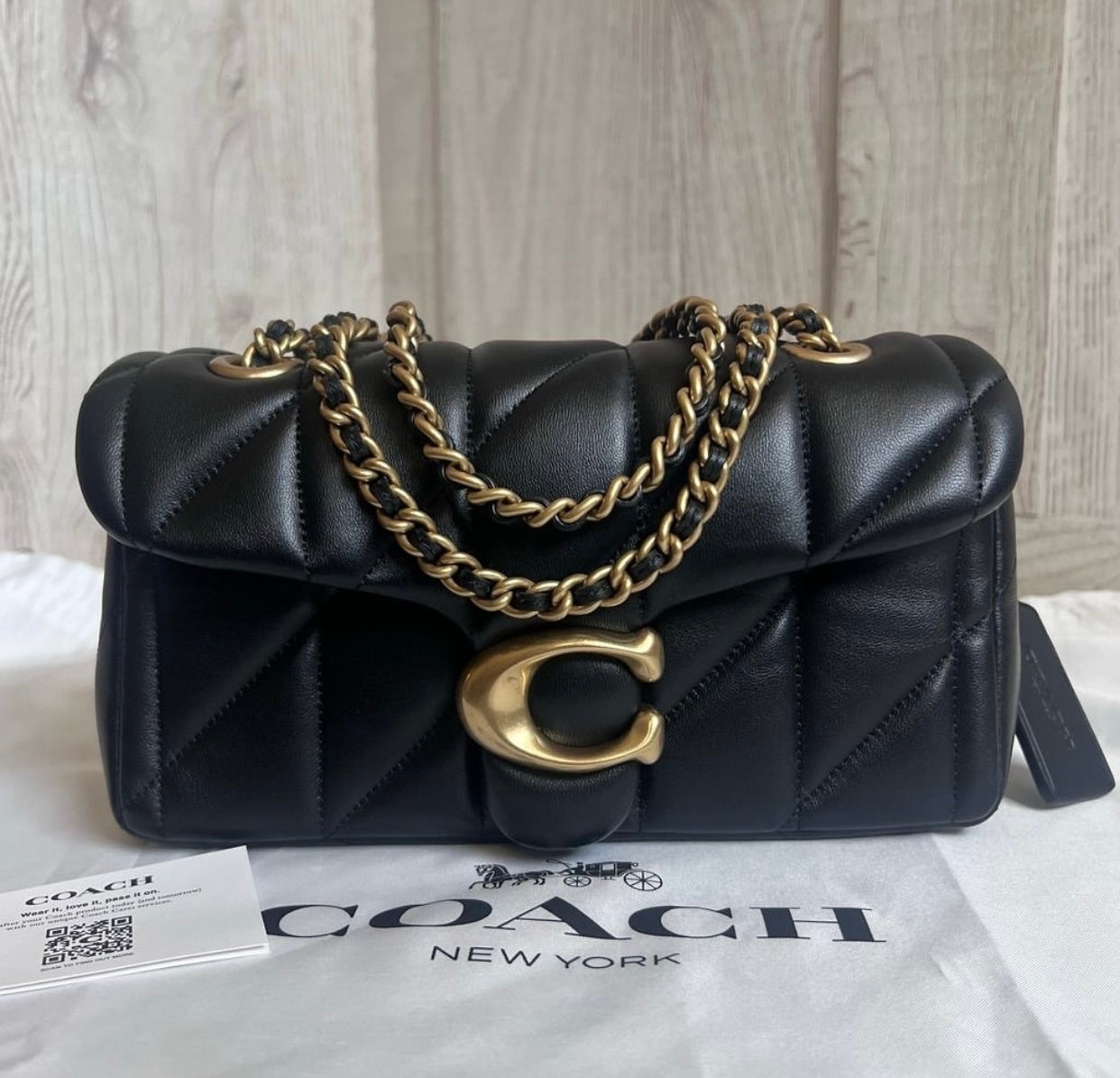 COACH Tabby Quilted Shoulder bag with brand Box