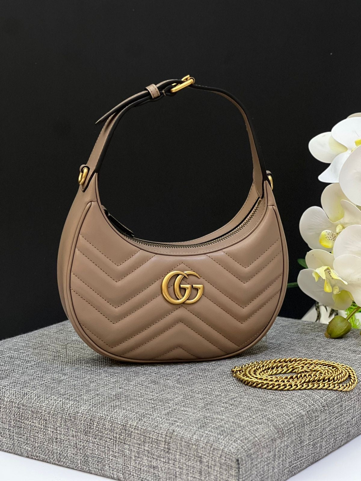 Gucci marmot half moon with brand box