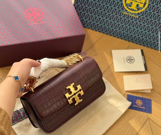 Tory Burch Eleanor Croc-Embossed with brand box