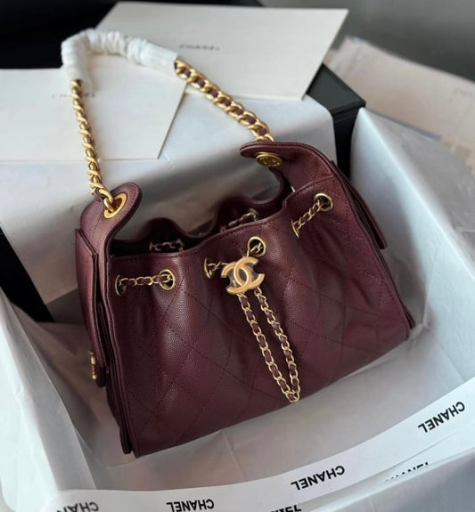 Chanel Hobo 25 small with premium packaging-genuinely leather