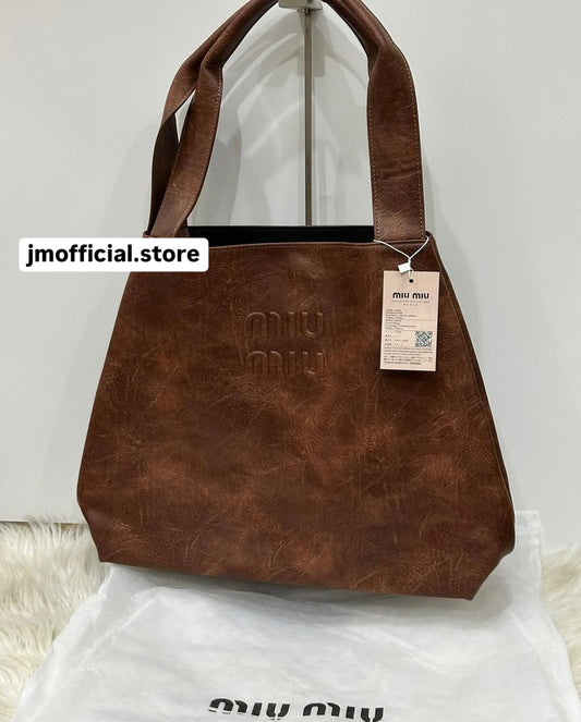 Imported MIU MIU Leather Tote Bag
