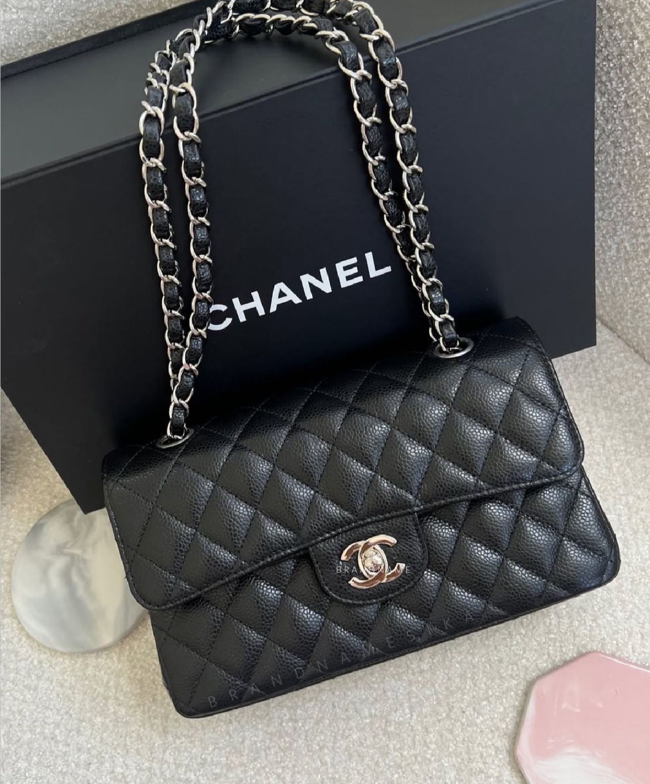 CHANEL Flap bag with Brand Box