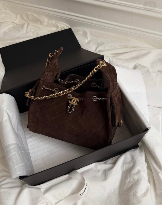 CHANEL Hono Suede 25 with complete Pakaging