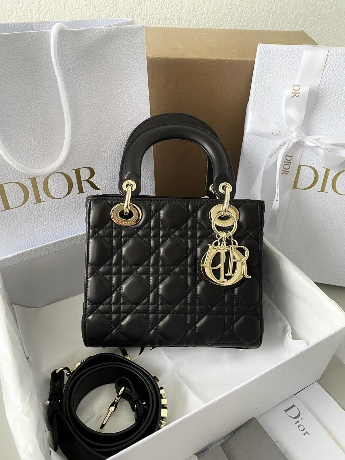 Christian Lady Dior patent leather with brand box