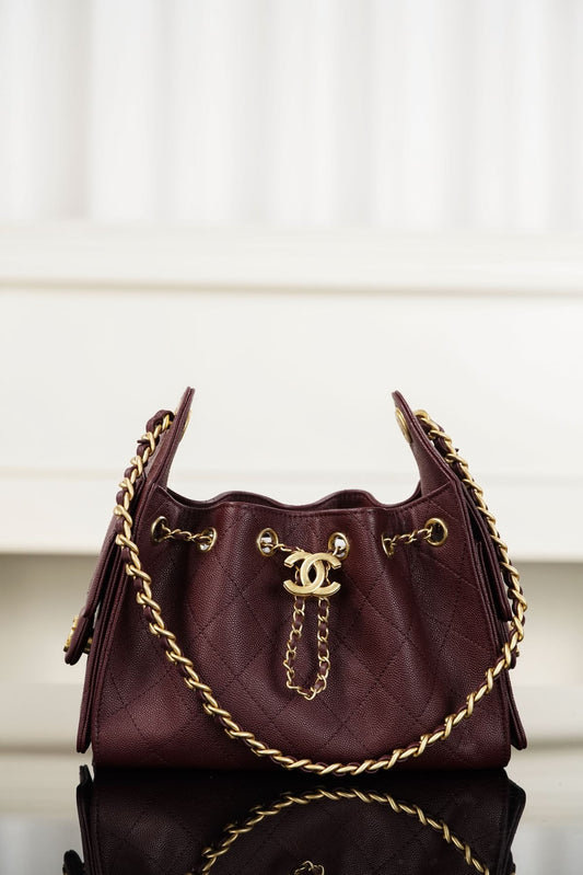 Chanel Hobo 25 Small-Genuine leather with premium packaging